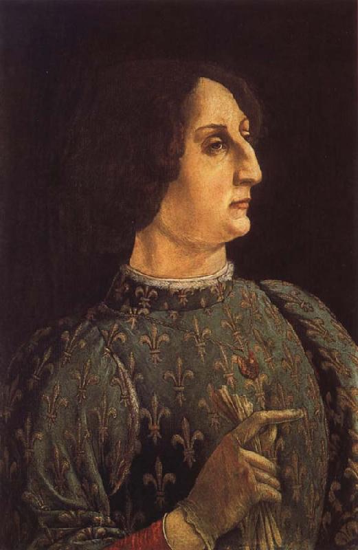 Pollaiuolo, Piero Portrat of Galeas-Maria Sforza Sweden oil painting art